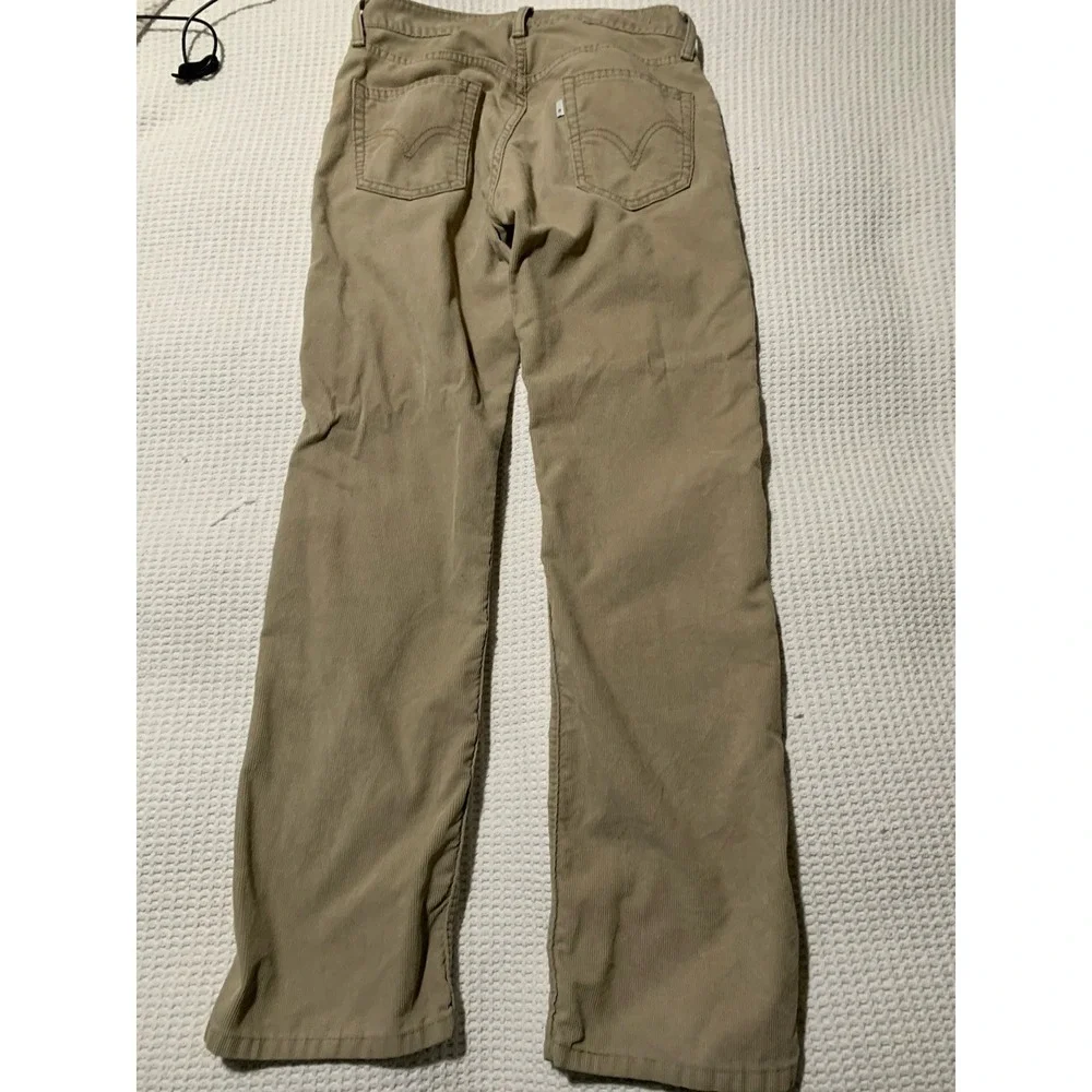 Levis 514 Jeans Mens 30x30 Tan Khaki Slim Straight‎ Corduroy Pants